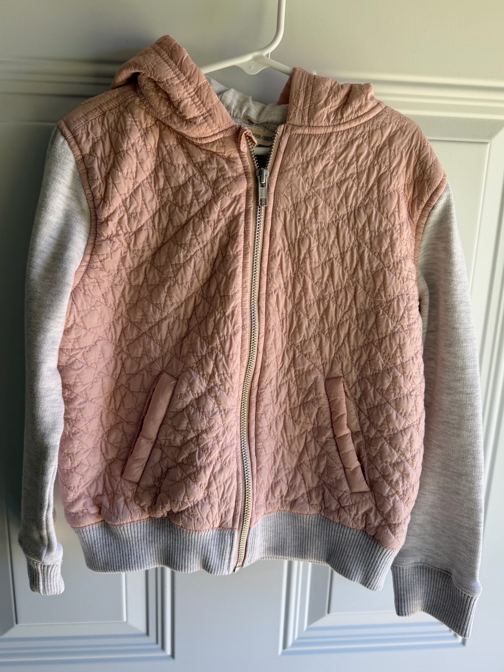 Tucker + Tate Girls' Quilted Pink Hooded Jacket size 7